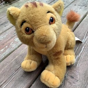 Vintage Simba Cub Plush Stuffed Animal  The Disney Store  Lion King